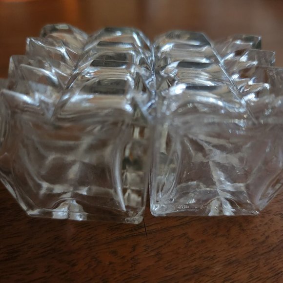 Rogers Sterling & Glass Nestling Salt Pepper Shaker Set 3.5" back to back - Picture 7 of 11